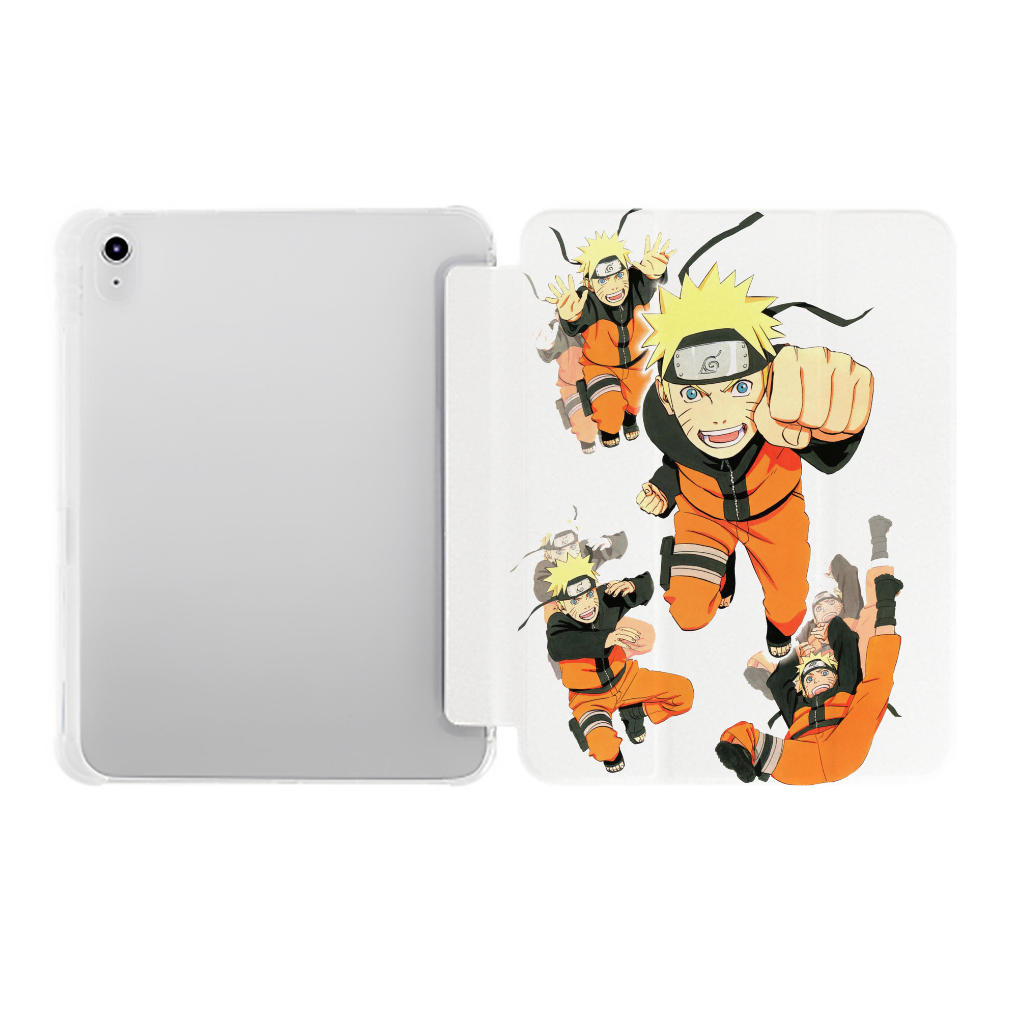 （画像用） NARUTO -ナルト- うずまき ナルト Uzumaki Naruto IPad ケース ペン収納付き 三つ折りスタンド PUレザー×シリコン 対応機種9.5/10.5/10.9インチ
